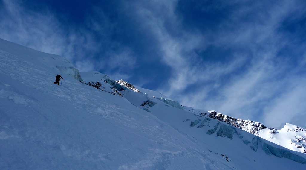 #4 Glacier des Agneaux : Nous attaquons la partie glaciaire Glacier des Agneaux : Nous attaquons la partie glaciaire