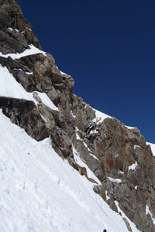 Col Claire : Le rappel d'accès au glacier d'Armande