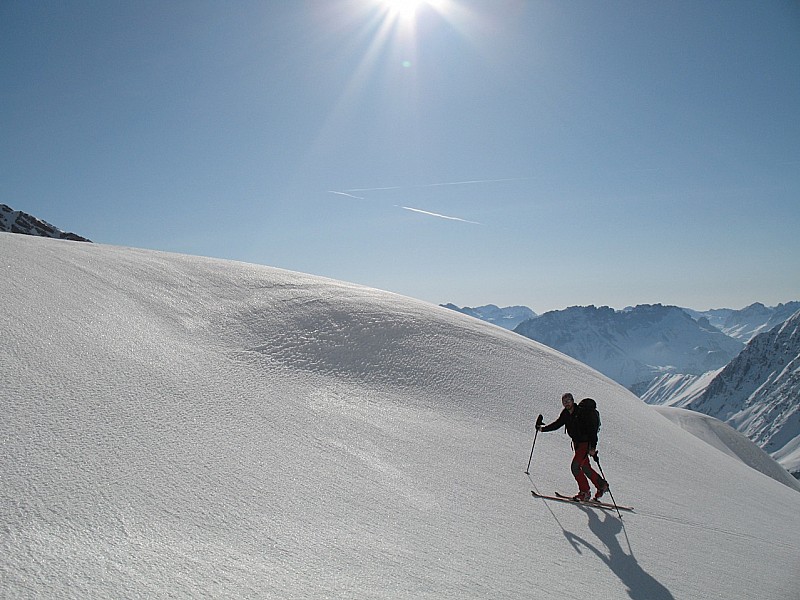 Soleil : en montant vers le col de Gros Jean