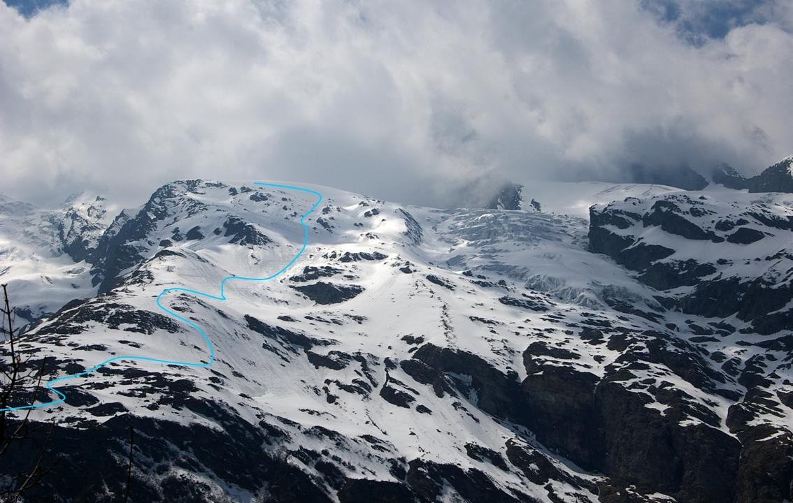 #14 Itinéraire de desc : Vu depuis Le Chenal, la descente du jour. Itinéraire de desc : Vu depuis Le Chenal, la descente du jour.