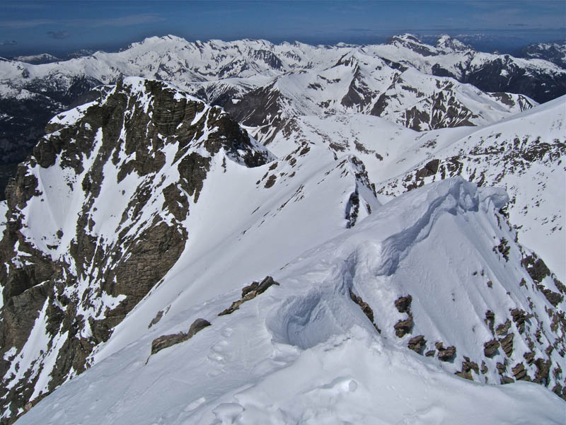 #11 PELAT : La crête du Pelat et la selle du couloir N. PELAT : La crête du Pelat et la selle du couloir N.