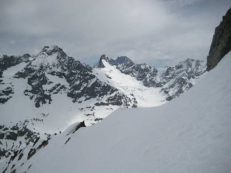 Depuis l'arête NNE : Tête de l'Etret et Pointe du Vallon des Etages