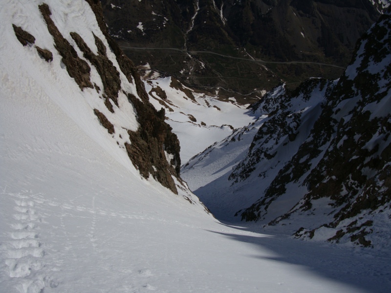 Combeynot E Couloir NNE : Vue d'en haut