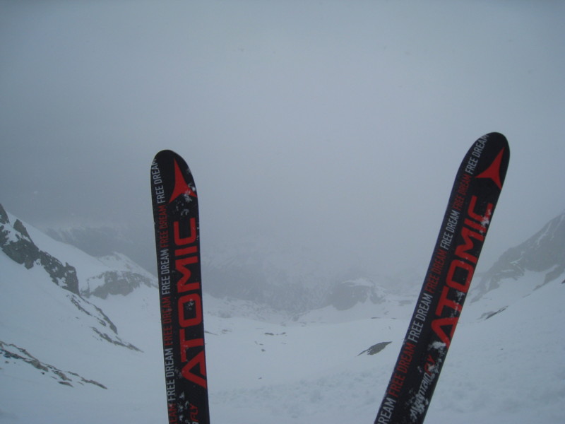les "boules" : vue 5*, c'est à peine si on voit le Gd Chatelard entre les skis!