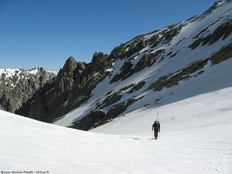 Montée vers A Maniccia : Xavier dans la montée