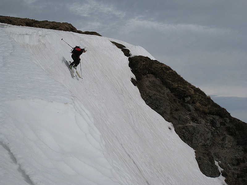 #1 Couloir direct du Ferrand : Claire à l Couloir direct du Ferrand : Claire à l'attaque