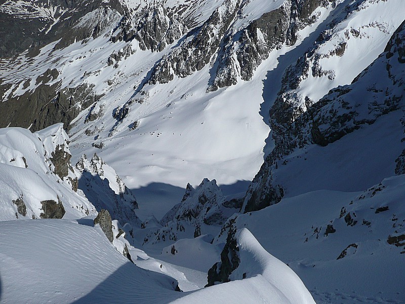 Le couloir. : vue du haut.