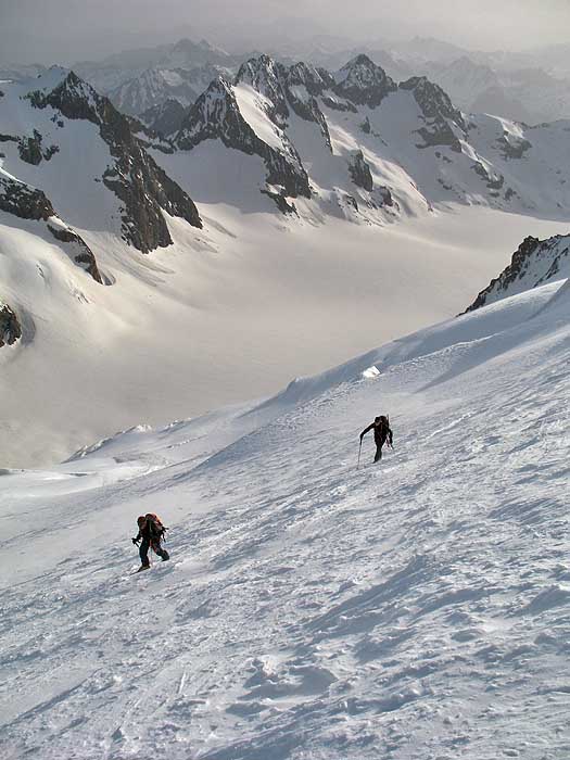 Dôme des Ecrins : Le glacier blanc