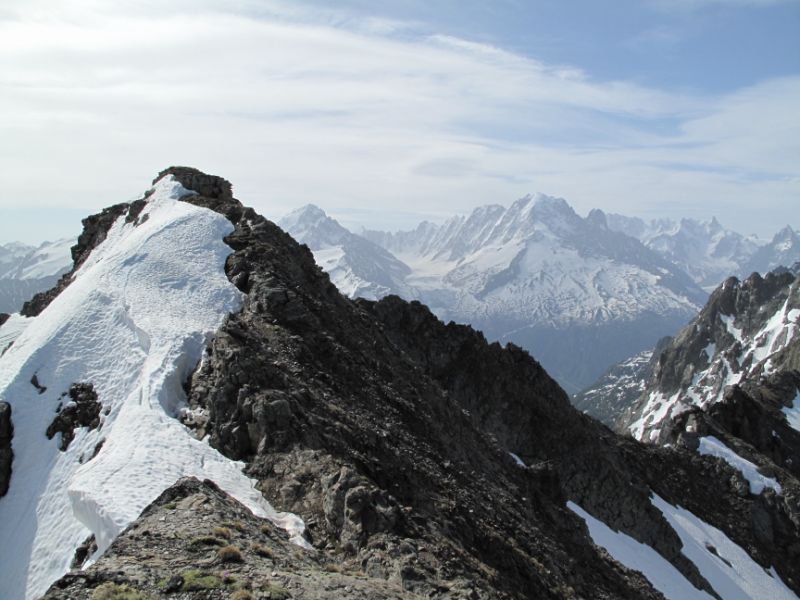 #3 Vue du sommet : Le cirque d Vue du sommet : Le cirque d'argentière en arrière plan