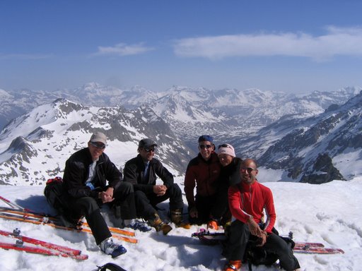 #3 Pointe Sommeiller : La fine équipe au complet. Pointe Sommeiller : La fine équipe au complet.