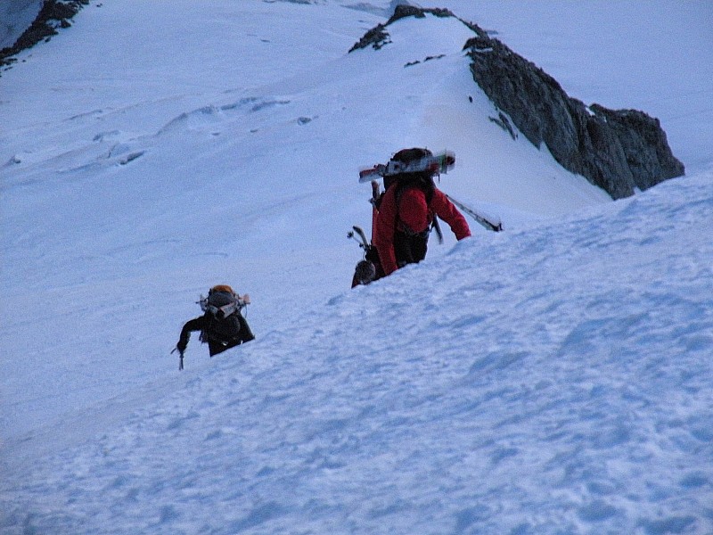 L'arête Nord du Dôme du Goûter : Les premières lueurs du jour