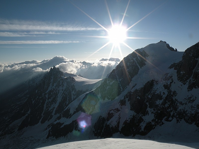 Aiguille du midi et Tacul : Les nuages se pointent