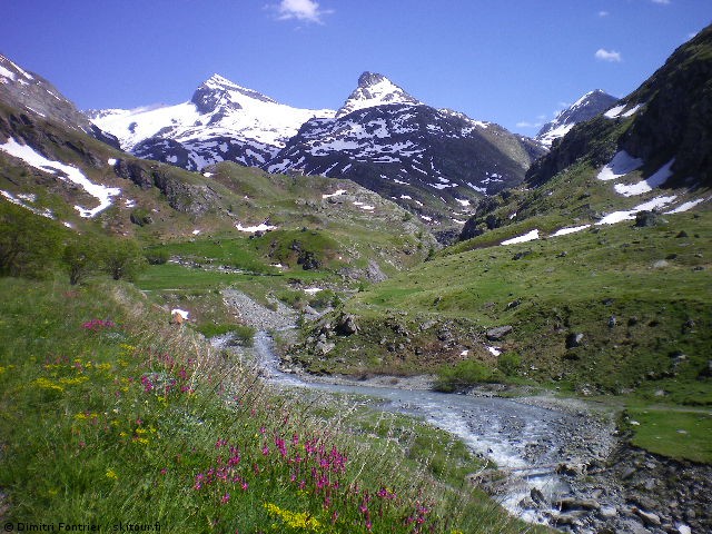 #10 l l'après-midi : montée au refuge d'Avérole depuis Vincendières. Ouille d'Arbéron au fond.