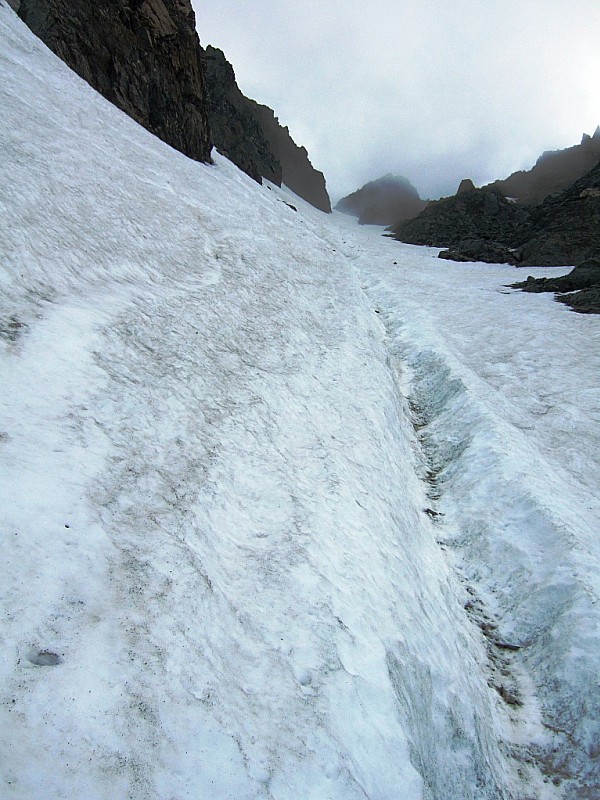 #6 couloir W : goulotte moins marquée vers le haut couloir W : goulotte moins marquée vers le haut