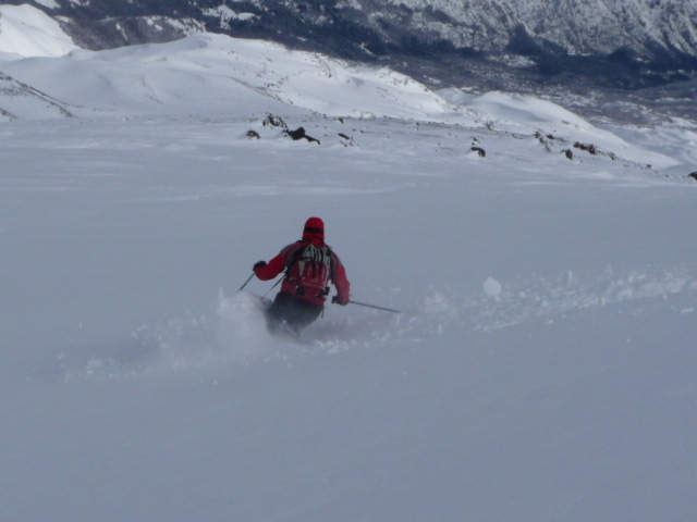 Descente : Allan en cours de descente