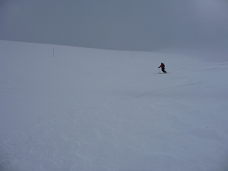 Descente : Didier en cours de descente.