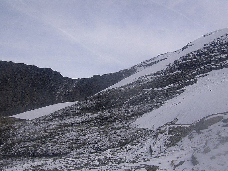 les glaciers : vue après le rocher de cailla