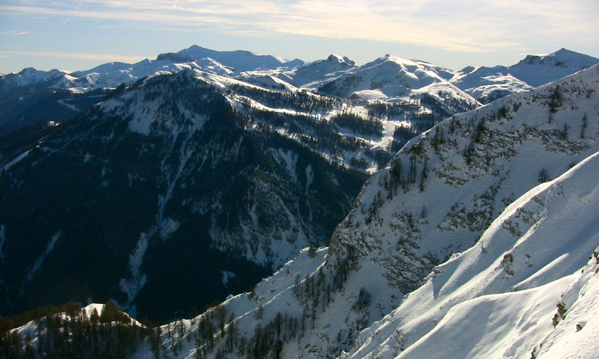 #8 Vue sur les pistes d Vue sur les pistes d'Auron Demandols, Le Mt Mounier en toile de fond