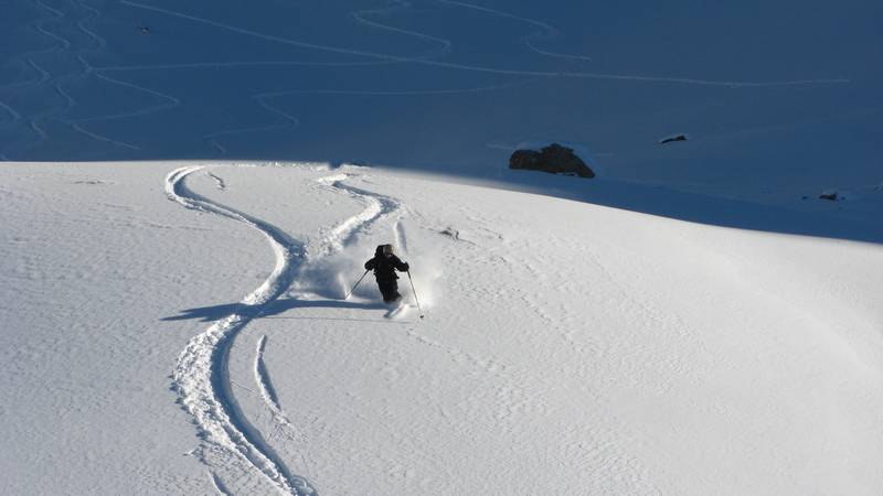 L'Aupillon : Ski cailloux, on se lâche.