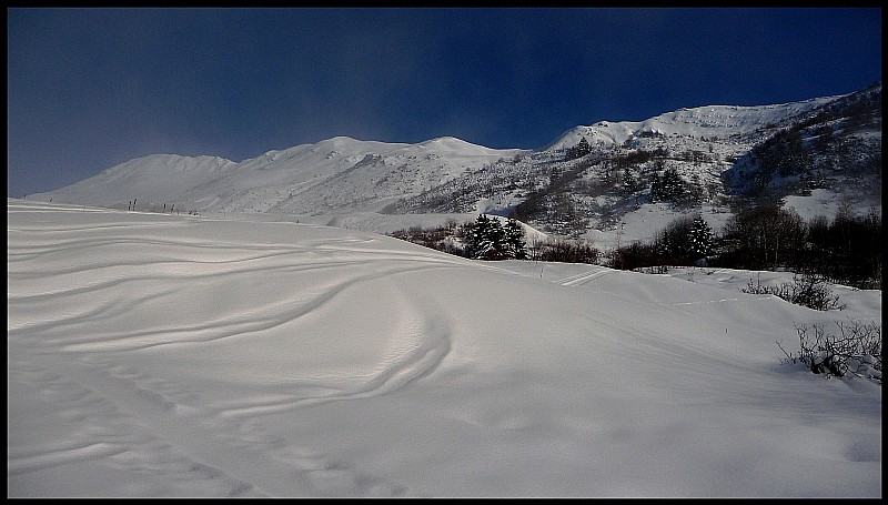 #1 Vue vers le sommet à la sortie du brouillard. Vue vers le sommet à la sortie du brouillard.