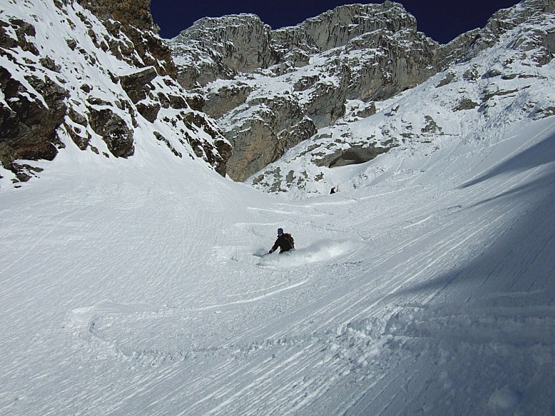 #4 Couloir Chauchefoin : Début de la descente Couloir Chauchefoin : Début de la descente