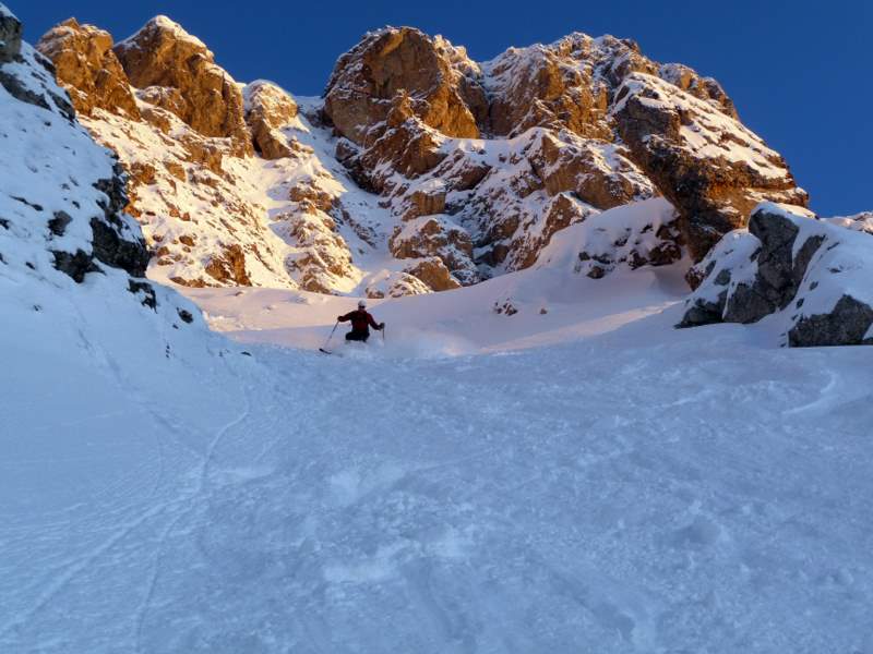 #16 Pte de Chalune : Franck dans le couloir central W Pte de Chalune : Franck dans le couloir central W