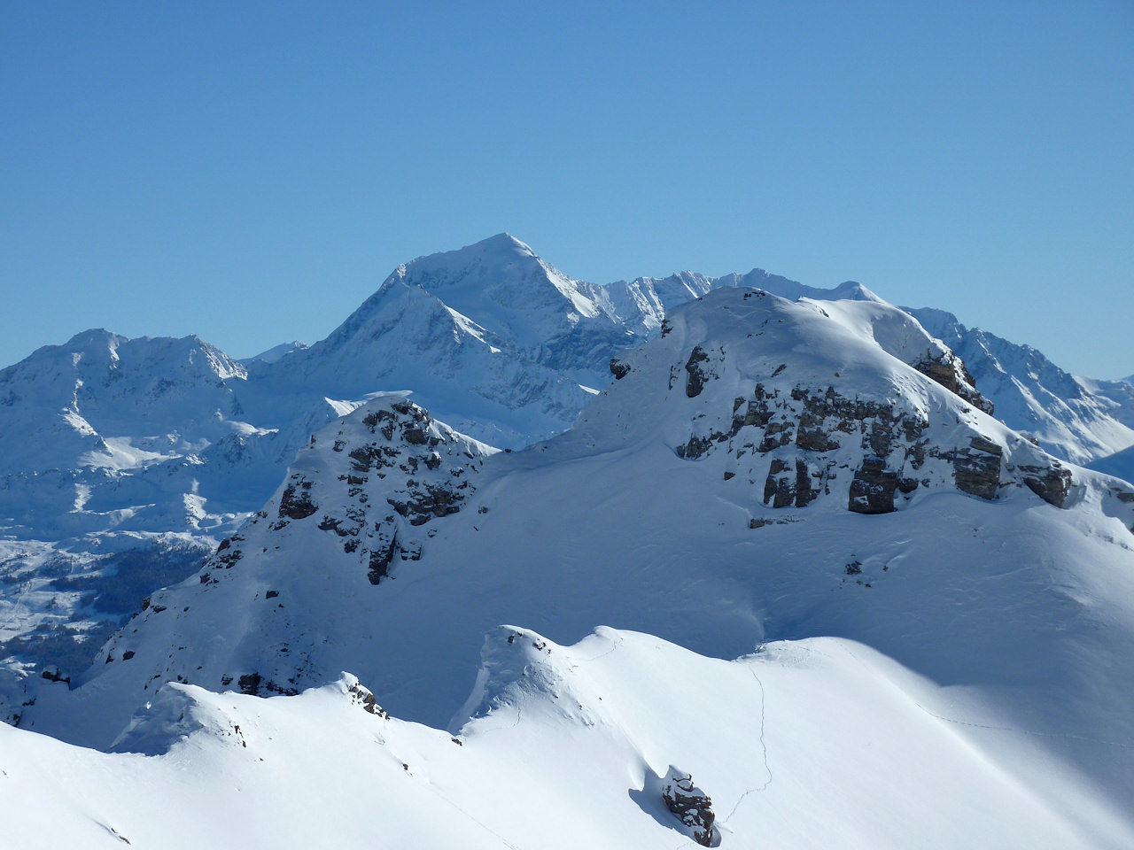 Le Mont Pourri (3779 m) : Derrière la Roche à Thomas, un objectif de fin de saison.