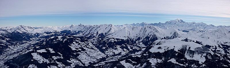 Panorama Aravis : depuis le sommet