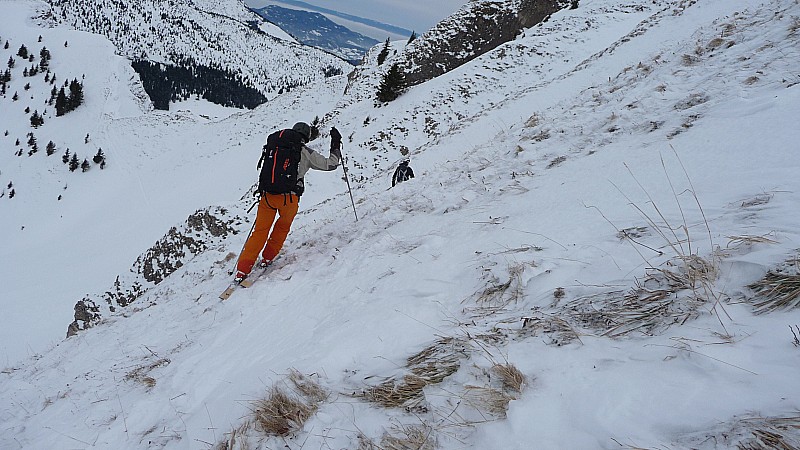 Jallouvre : Petite traversée herbeuse ; du "végétal skiing" !