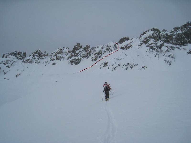 Gde Parei : l'itinéraire skié dans la Gde Parei.