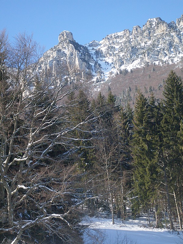 Couloir vue d en bas : Couloir vue du bas depuis col de marcieux