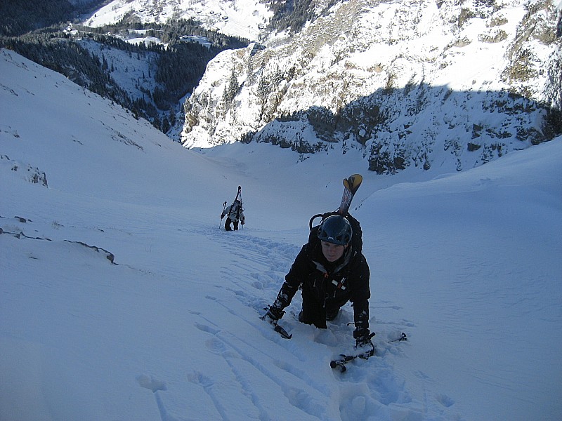 #1 Couloir Chauchefoin : Arrivée en haut du couloir Couloir Chauchefoin : Arrivée en haut du couloir