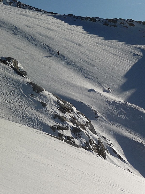 Grand paradis : les belles pentes vers 3200m.