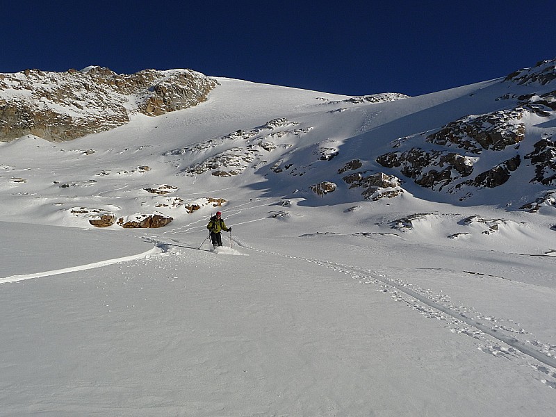 Grand paradis : Vers 3000, au pied des pentes glaciaires.