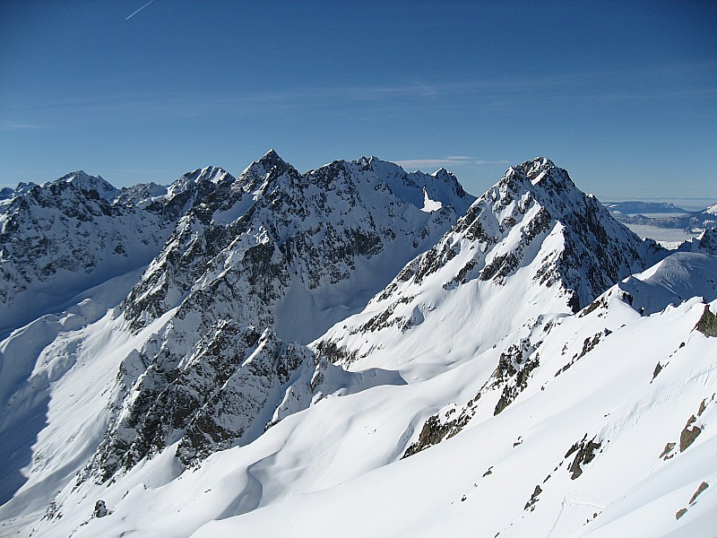 #5 Vue du sommet : Vers le charmet de l Vue du sommet : Vers le charmet de l'aiguille et le grand morétan