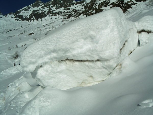 #1 Gros glaçon : Les faces sud du vallon des Roches ont bien purgé.
On distingue bien les couches sur ce bloc, avec une plaque dure au milieu et 40 bons cm de neige récente allourdie par dessus. Gros glaçon : Les faces sud du vallon des Roches ont bien purgé.
On distingue bien les couches sur ce bloc, avec une plaque dure au milieu et 40 bons cm de neige récente allourdie par dessus.