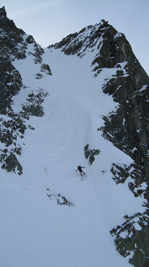 Le couloir vu du bas : et Rob en tout droit