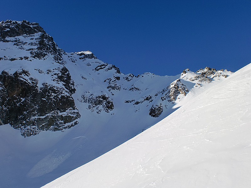 #28 Couloir du Charmet : On voit la plaque en bas... Couloir du Charmet : On voit la plaque en bas...
