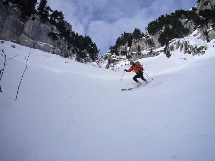 couloir : Belle descente avec un peu de poudre