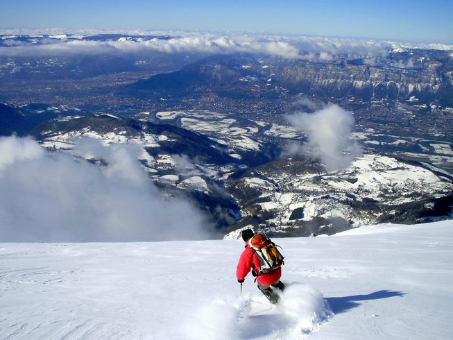 Gab se gave : Le must du Grand Colon : skier face à Grenoble!