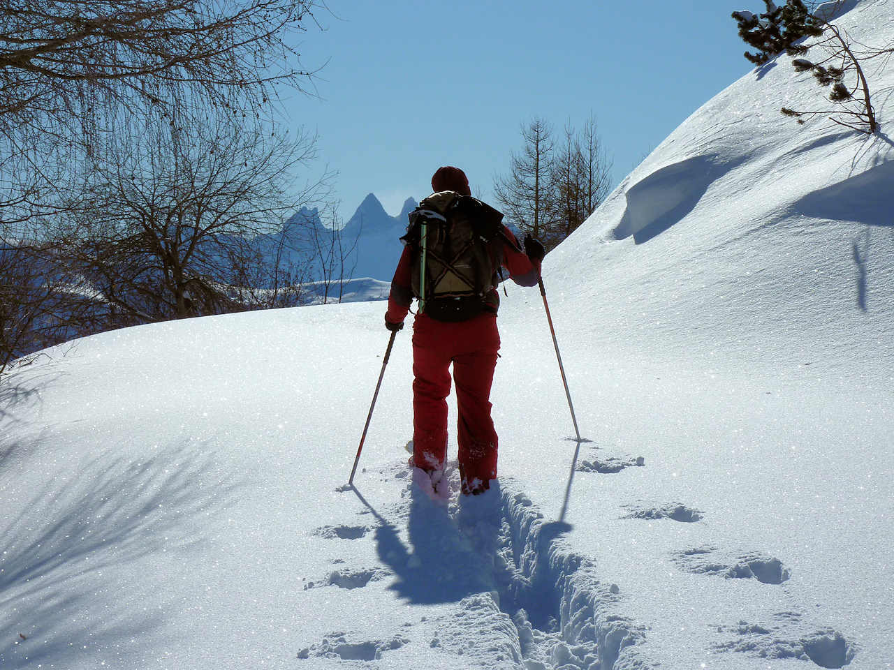 #5 devant les Aiguilles d devant les Aiguilles d'Arves : David à la trace.