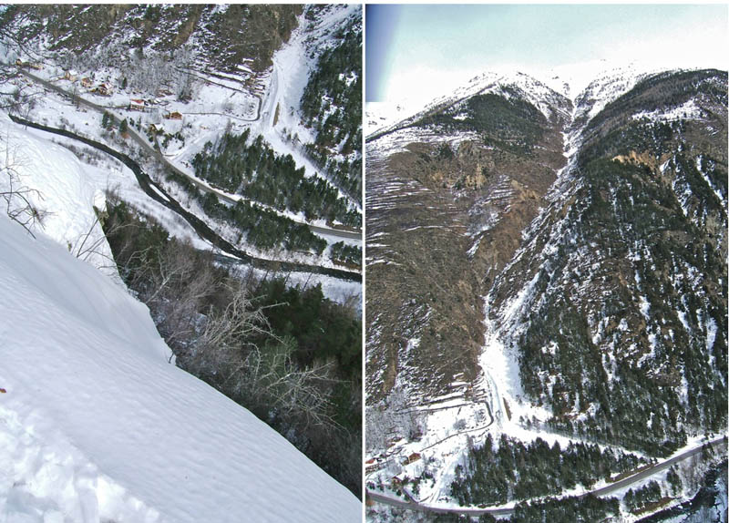 #14 Burenta : Le couloir de la grosse avalanche, de l Burenta : Le couloir de la grosse avalanche, de l'hiver passé, à Chalancher.