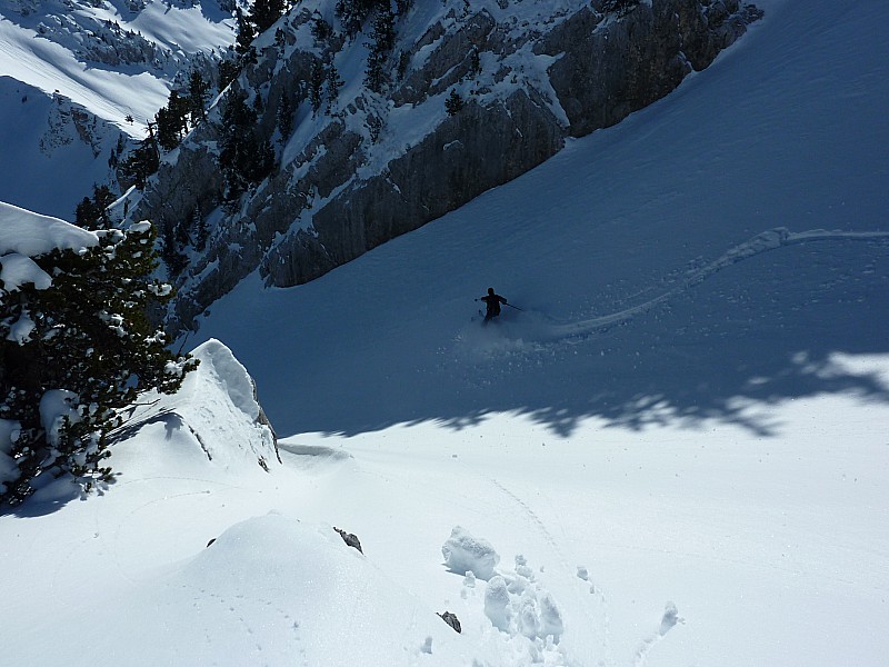 #2 Couloir des Lances : Tibougnat soulagé d Couloir des Lances : Tibougnat soulagé d'être le premier...