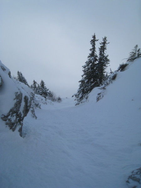 #12 Beau Mollard : juste avant l Beau Mollard : juste avant l'étroiture puis direction Chalet Bottier, c'est évident , c'est tout droit dans le brouillard.