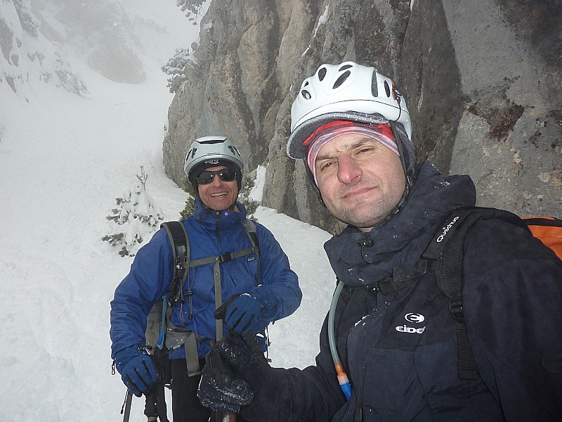 #7 Couloir du Ragris : Berny et PL5 heureux d Couloir du Ragris : Berny et PL5 heureux d'en avoir fini.