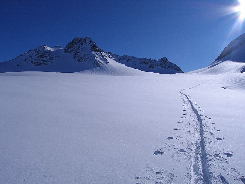#6 dans la trace de montée : Descente dans la trace de montée...c dans la trace de montée : Descente dans la trace de montée...c'est plat!