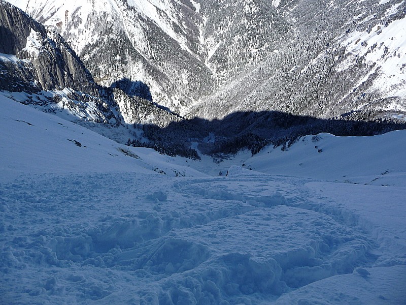 #5 col d col d'Armenaz couloir Nord : vue sur le vallon côté Nord