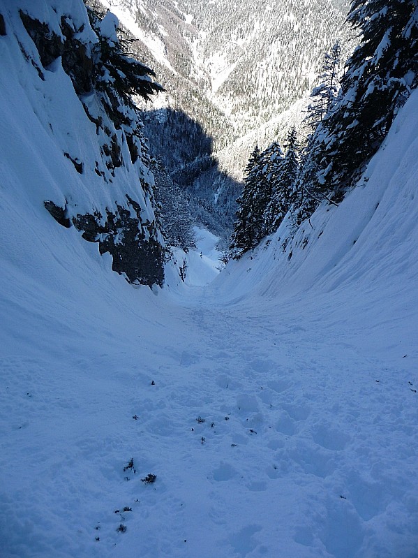 #11 col d col d'Armenaz couloir Nord : le bas du couloir
