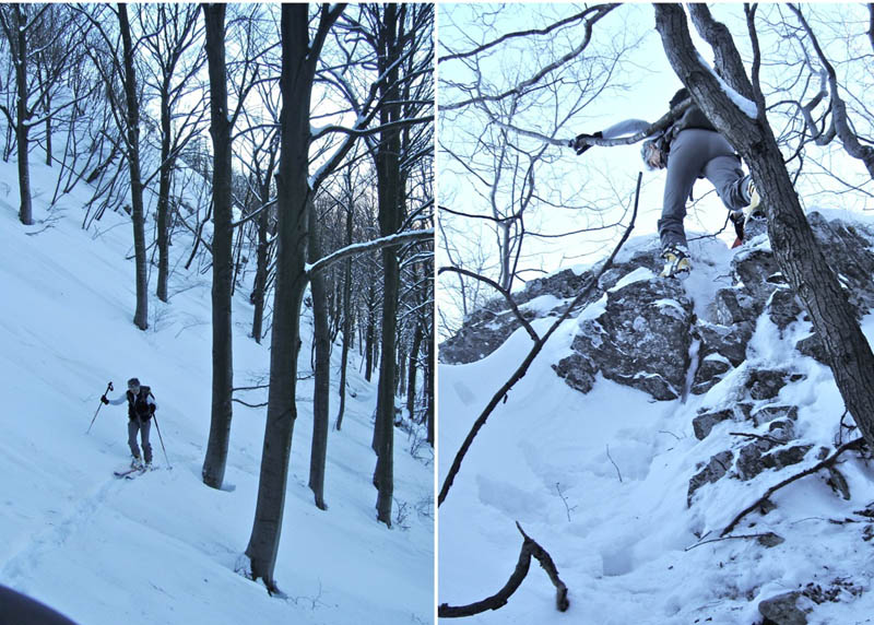 #18 Carmo : Passage qui permet de passer les barres pour trouver l Carmo : Passage qui permet de passer les barres pour trouver l'arête.
Nous sommes sortis de l'itinéraire.