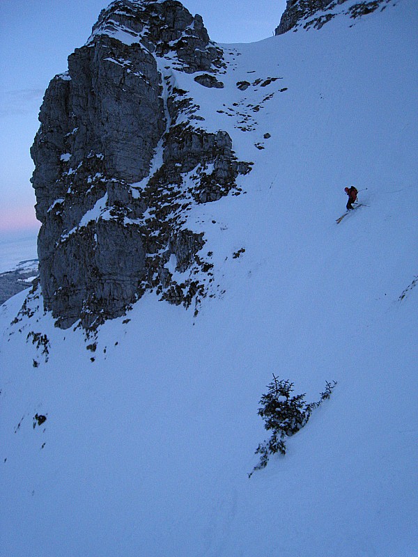 #4 Descente : Bonnes conditions dans le début du couloir Descente : Bonnes conditions dans le début du couloir